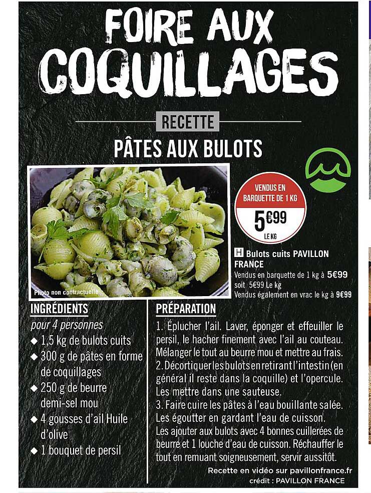 bulots cuits pavillon france