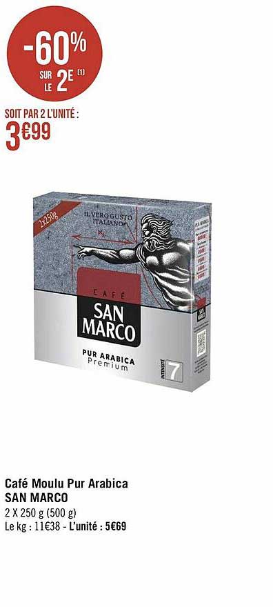 café moulu pur arabica san marco