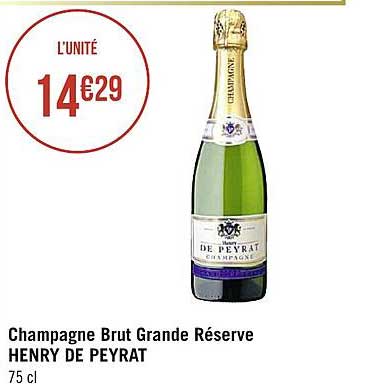 champagne brut grande réserve henry de peyrat