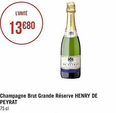 champagne brut grande réserve henry de peyrat