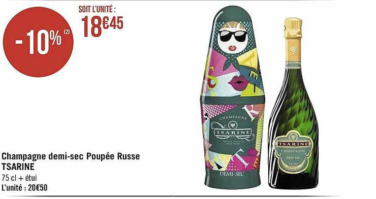 champagne demi-sec poupée russe tsarine