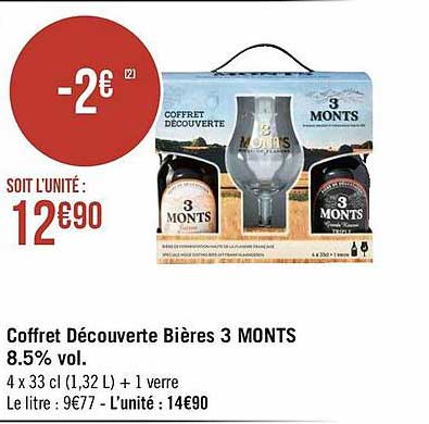 coffret découverte bières 3 monts 8.5% vol.