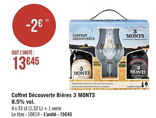 coffret découverte bières 3 monts 8.5% vol.
