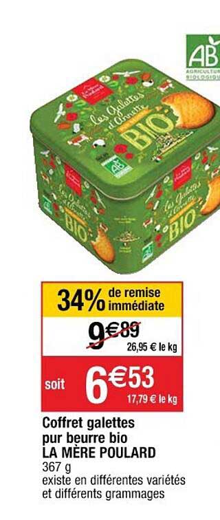 coffret galettes pour beurre bio la mère poulard