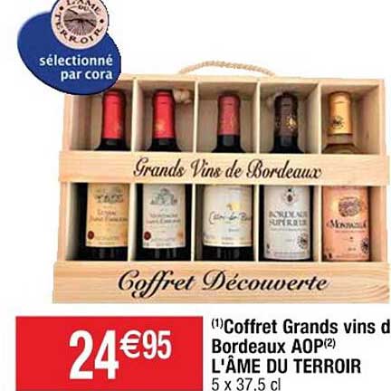 coffret grands vins de bordeaux aop l'âme du terroir