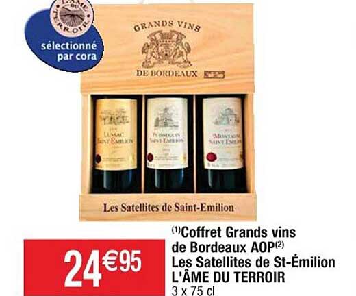 coffret grands vins de bordeaux aop les satellites de st-émilion l'âme du terroir