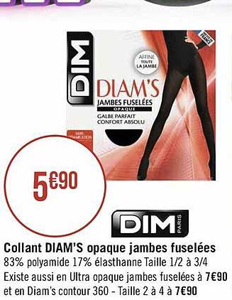 collant diam's opaque jambes fuselées