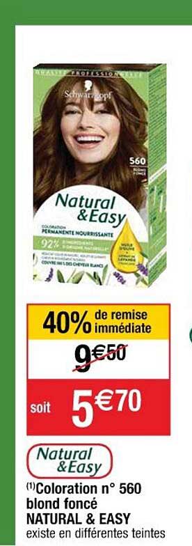 coloration n°560 blond foncé natural & easy