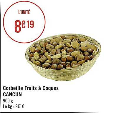 Corbeille Fruits à Coques Cancun