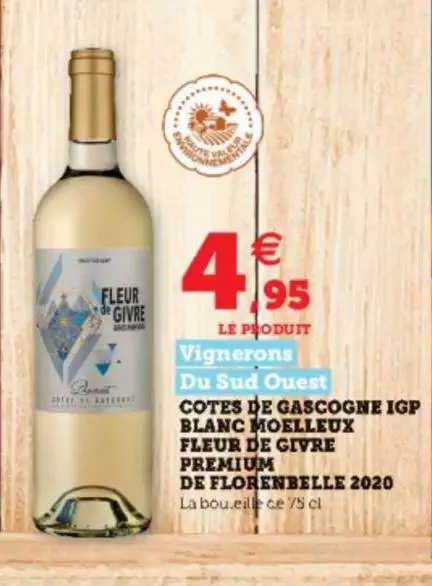 côtes de gascogne igp blanc moelleux fleur de givre premium de florenbelle 2020