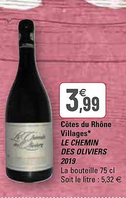 côtes du rhône villages le chemin des oliviers 2019