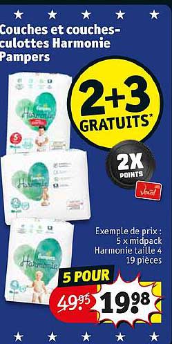 couches et couches-culottes harmonie pampers