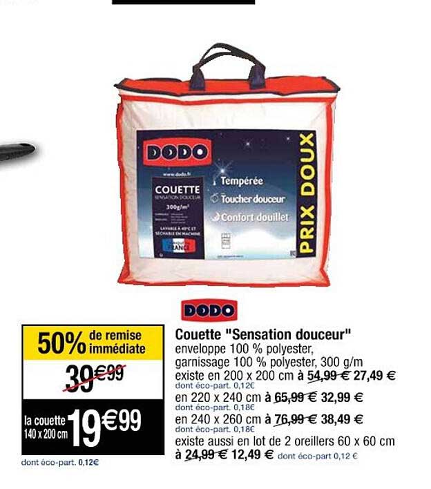 Couette "sensation Douceur" Dodo