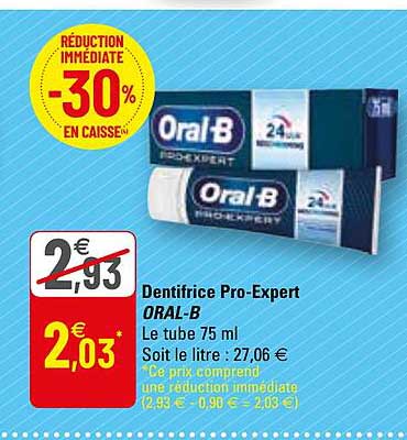 dentifrice pro-expert oral-b