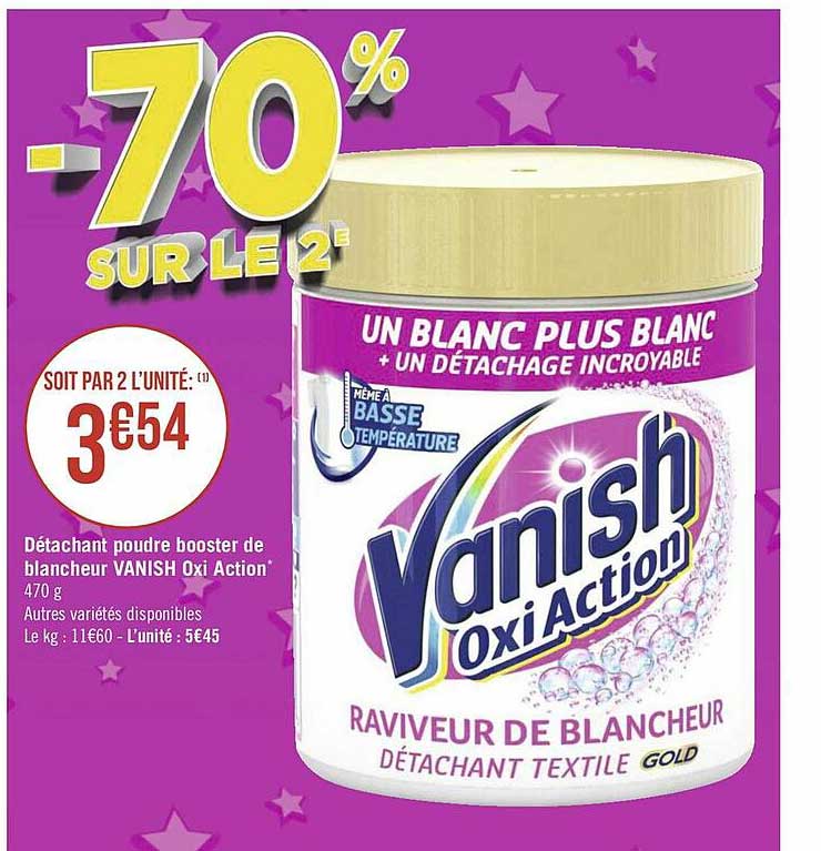 Détachant Poudre Booster De Blancheur Vanish Oxi Action