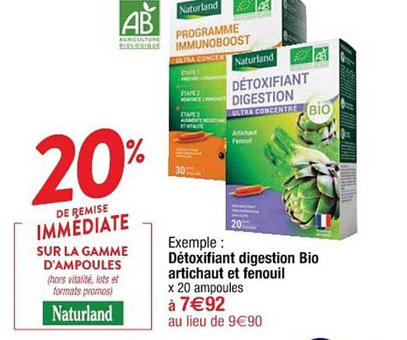 détoxifiant digestion bio artichaut et fenouil naturland
