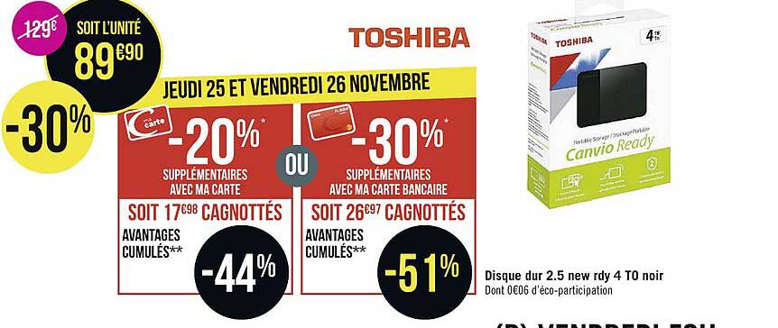 disque dur 2.5 new rdy 4 to noir toshiba