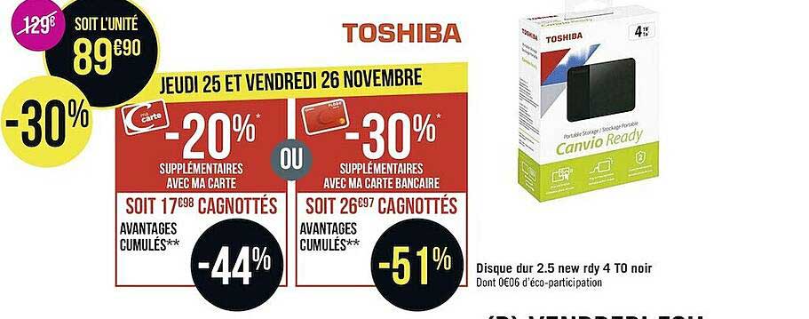 disque dur 2.5 new rdy 4 to noir toshiba