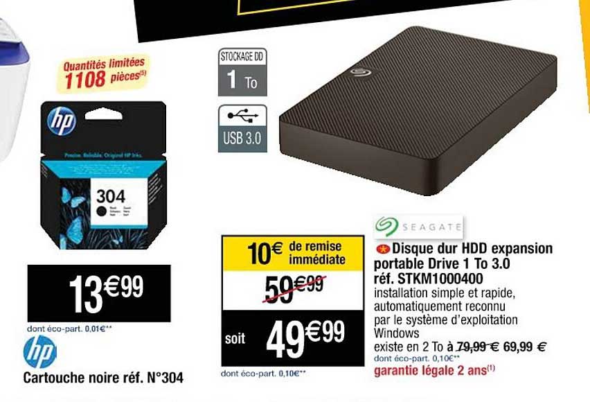 Disque Dur Hdd Expansion Portable Drive 1 To 3.0 Seagate