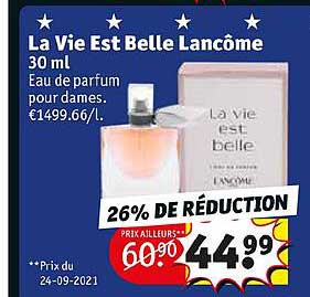 eau de parfum pour dames la vie est belle lancôme
