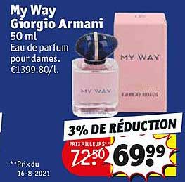eau de parfum pour dames my way giorgio armani