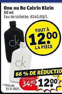 eau de toilette one ou be calvin klein
