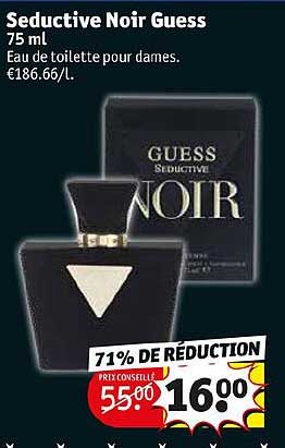 eau de toilette pour dames seductive noir guess