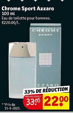 eau de toilette pour hommes chrome sport azzaro