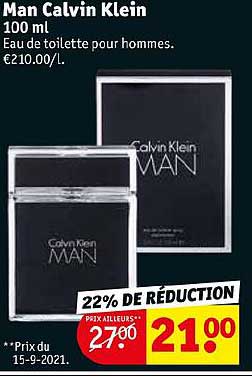 eau de toilette pour hommes man calvin klein