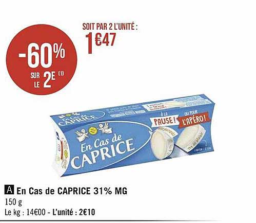 en cas de caprice 31% mg