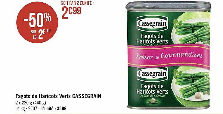 fagots de haricots verts cassegrain