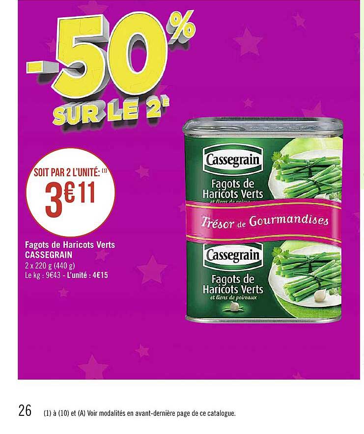 fagots de haricots verts cassegrain