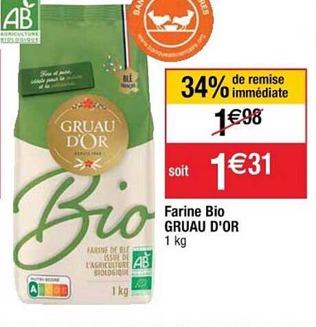 farine bio gruau d'or
