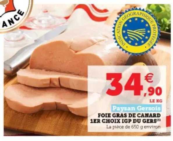 foie gras de canard 1er choix igp du gers paysan gersois