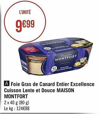 foie gras de canard entier excellence cuisson lente et douce maison montfort