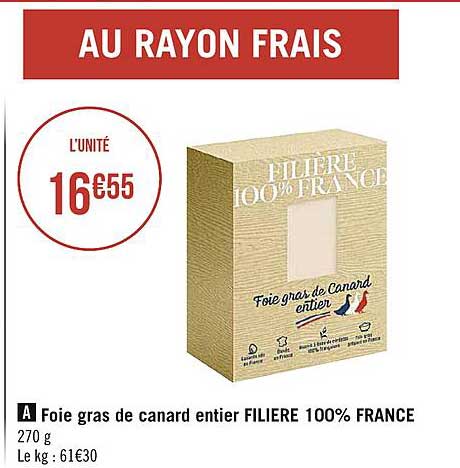 Foie Gras De Canard Entier Filière 100% France