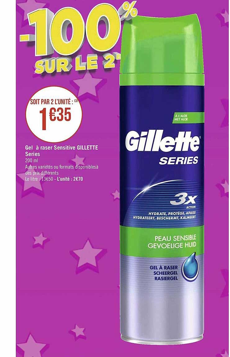 gel à raser sensitive gillette series