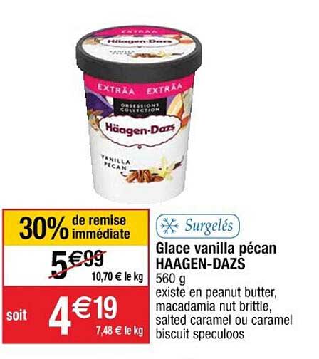 glace vanille pécan häagen-dazs