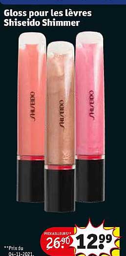 gloss pour les lèvres shiseido shimmer