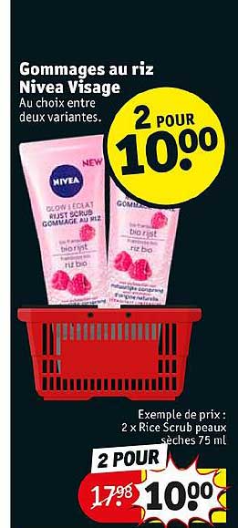 gommages au riz nivea visage