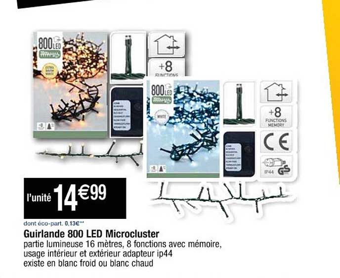 Guirlande 800 Led Microcluter