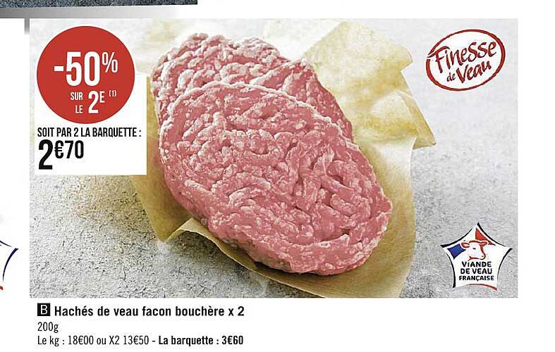 hachés de veau façon bouchère x2
