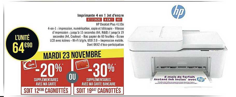 Imprimante 4 En 1 Jet D'encre Hp