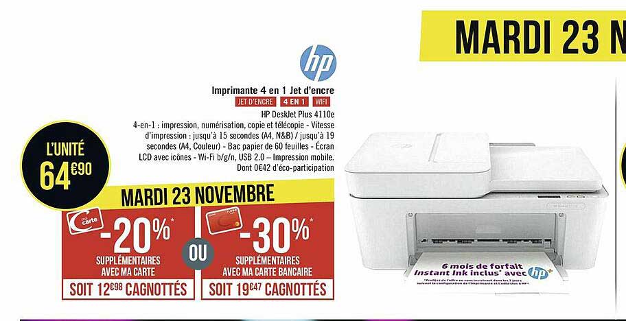 imprimante 4 en 1 jet d'encre hp