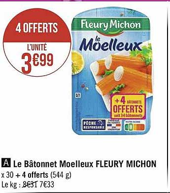 la bâtonnet moelleux fleury michon