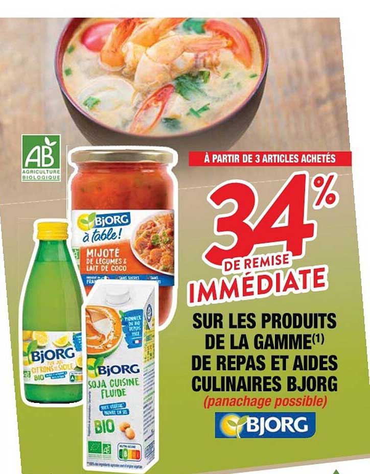 la gamme de repas et aides culinaires bjorg