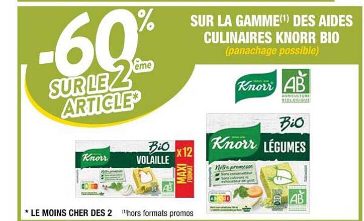la gamme des aides culianaires knorr bio