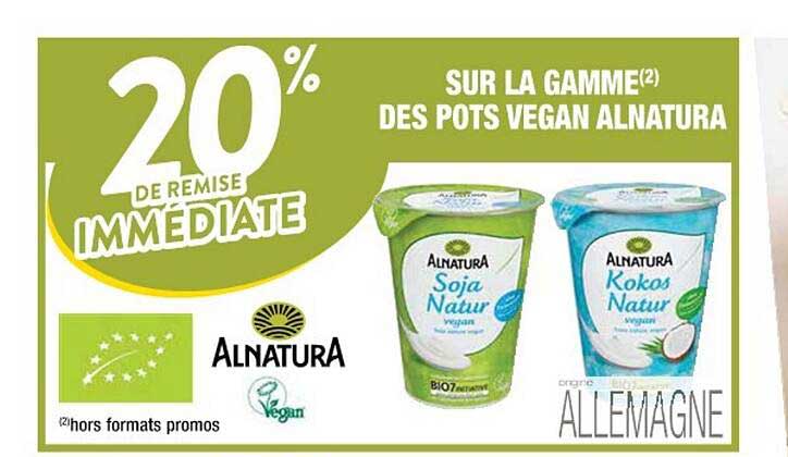 la gamme des pots vegan alnatura
