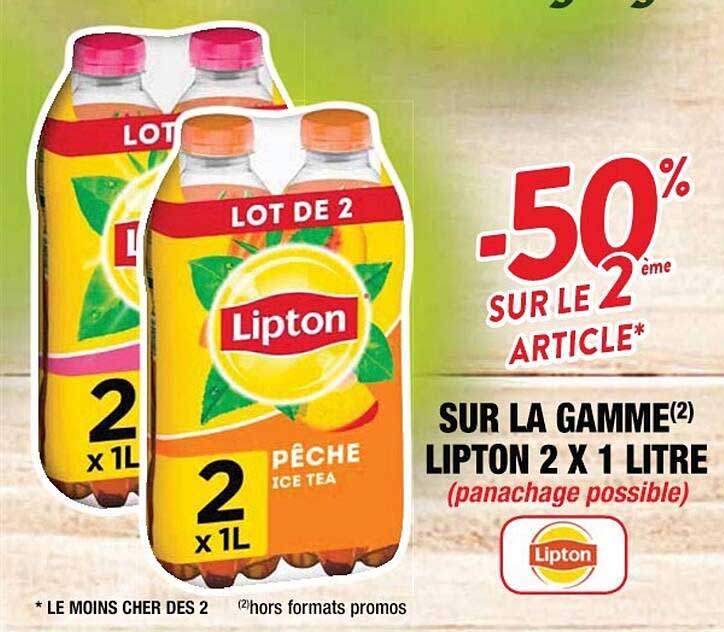 la gamme lipton 2 x 1 litre lipton