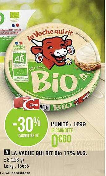 la vache qui rit bio 17% m.g.